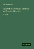 Zeitschrift für Deutsches Alterthum und Deutsche Litteratur