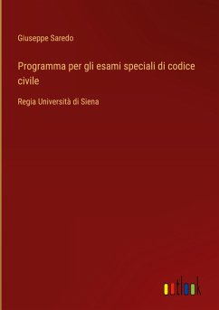 Programma per gli esami speciali di codice civile