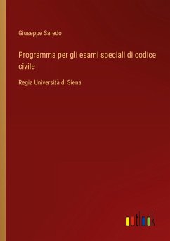 Programma per gli esami speciali di codice civile