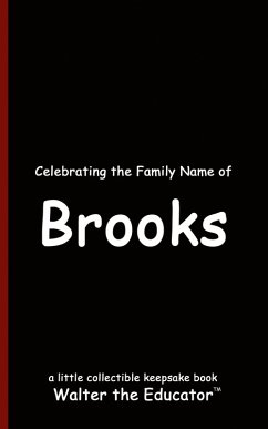 Cover Celebrating the Family Name of Brooks