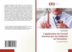 Cover L¿application du Conseil minimal par les médecins en formation