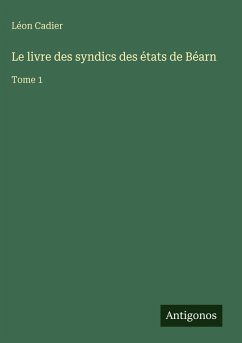 Cover Le livre des syndics des états de Béarn