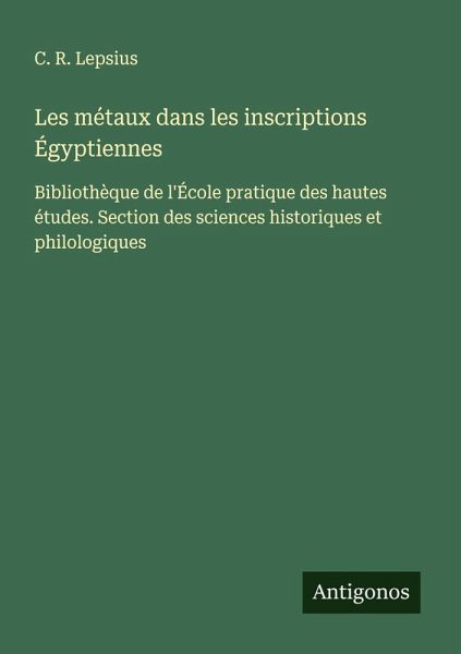 Les métaux dans les inscriptions Égyptiennes Les métaux dans les inscriptions Égyptiennes