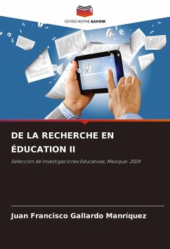 Cover DE LA RECHERCHE EN ÉDUCATION II