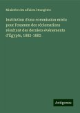 Institution d'une commission mixte pour l'examen des réclamations résultant des derniers événements d'Égypte, 1882-1882
