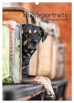 Hundeportraits - Monatskalender (Wandkalender 2025 DIN A3 hoch), CALVENDO Monatskalender