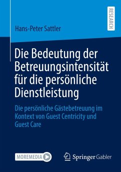 Cover Die Bedeutung der Betreuungsintensität für die persönliche Dienstleistung