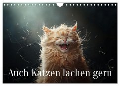 Auch Katzen lachen gern (Wandkalender 2025 DIN A4 quer), CALVENDO Monatskalender