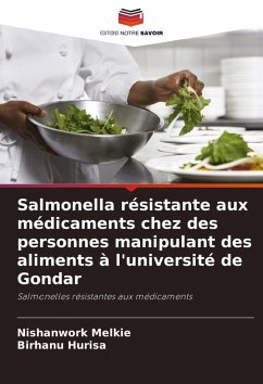 Cover Salmonella résistante aux médicaments chez des personnes manipulant des aliments à l'université de Gondar
