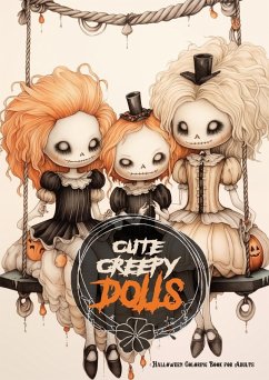 Cute Creepy Dolls Halloween Coloring Book for Adults - Publishing, Monsoon