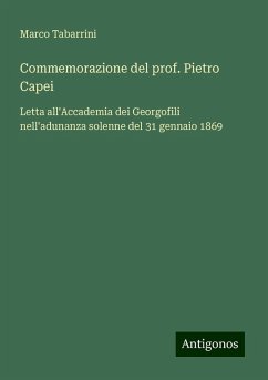 Commemorazione del prof. Pietro Capei - Tabarrini, Marco