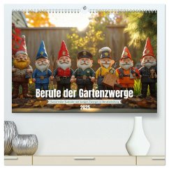 Berufe der Gartenzwerge (hochwertiger Premium Wandkalender 2025 DIN A2 quer), Kunstdruck in Hochglanz