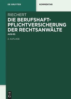 Cover Die Berufshaftpflichtversicherung der Rechtsanwälte