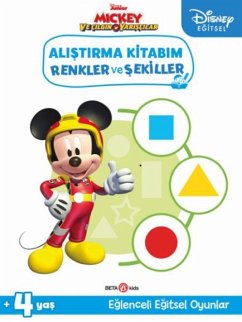 Cover Disney Egitsel Mickey ve Cilgin Yariscilar Alistirma Kitabim Renkler ve Sekiller