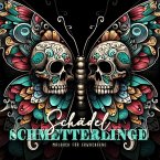 Schädel Schmetterlinge Malbuch für Erwachsene
