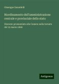 Riordinamento dell'amministrazione centrale e provinciale dello stato