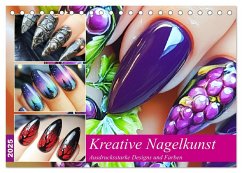 Kreative Nagelkunst. Ausdrucksstarke Designs und Farben (Tischkalender 2025 DIN A5 quer), CALVENDO Monatskalender