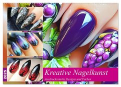 Kreative Nagelkunst. Ausdrucksstarke Designs und Farben (Wandkalender 2025 DIN A2 quer), CALVENDO Monatskalender