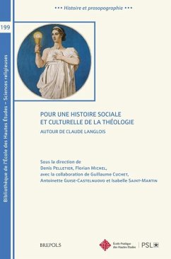 Cover Pour Une Histoire Sociale Et Culturelle de la Theologie