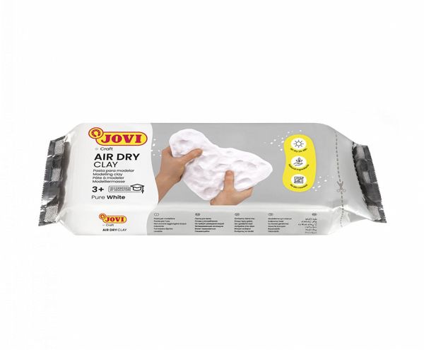 JOVI Air Dry Clay Modelliermasse lufthärtend 500 g weiss