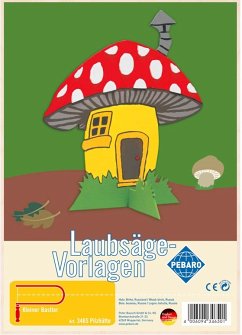 Cover PEBARO 346S - Laubsägevorlage Pilzhütte, 1 Platte, Größe DIN A4