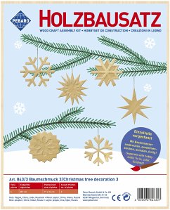 Cover PEBARO 843/3 - Holzbausatz Baumschmuck 3, 6 Teile, Holzkonstruktion zum Zusammenstecken
