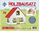 PEBARO 880/1 - Holzbausatz Puppenhaus klein ohne Möbel, 7 Teile, Holzkonstruktion zum Zusammenstecken