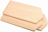 PEBARO FRUE1 - 3 Frühstücksbrettchen, Holz, rechteckig, 3 Stück, Größe 22x10,5cm