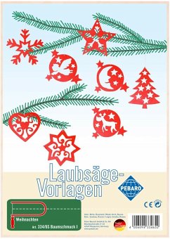 Cover PEBARO 334/6S - Laubsägevorlage Baumschmuck I Weihnachten, 2 Platten, Größe DIN A4