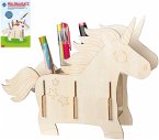 PEBARO 477/1 - Holzbausatz Stiftehalter Einhorn, Laser cut Bastelset