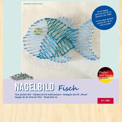 Cover PEBARO NB4 - Nagelbild Fisch, Fadenbild 20x20cm, String Art Bastelset inkl. Nägel