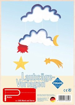 Cover PEBARO 338S - Laubsägevorlage Mond und Sterne, 1 Platte, Größe DIN A4
