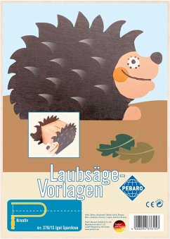 Cover PEBARO 376/1S - Laubsägevorlage Igel Spardose, 2 Platten, Größe DIN A4