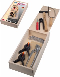 Cover PEBARO 460 - Qualitäts-Werkzeugbox, 16 Teile, Holz-Werkzeugkasten mit Schiebedeckel