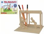 PEBARO 840/4 - Holzbausatz Stiftehalter Fußball, 22-teilig, Holzkonstruktion zum Zusammenstecken