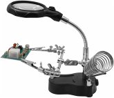 PEBARO HH3 - Helping Hand mit LED-Licht und Lupe, LED-Beleuchtung für Elektronik und Modellbau