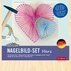 PEBARO NB6-SET - Nagelbild-Set Herz, Fadenbild 20x20cm, String Art Bastelset inkl. Garn, Hammer und Nägel PEBARO NB6-SET - Nagelbild-Set Herz, Fadenbild 20x20cm, String Art Bastelset inkl. Garn, Hammer und Nägel