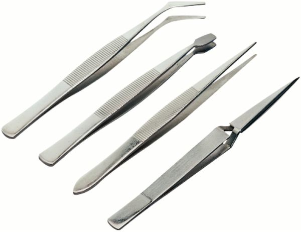 PEBARO PZ54 - Pinzetten-Set, 4-teilig, rostfrei, 105-120mm PEBARO PZ54 - Pinzetten-Set, 4-teilig, rostfrei, 105-120mm