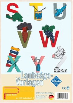 Cover PEBARO 343S - Laubsägevorlage Buchstaben S-Z, 1 Platte, Größe DIN A4