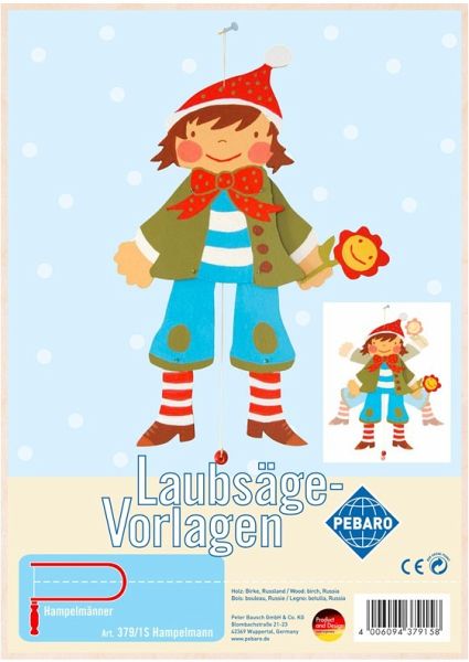 PEBARO 379/1S - Laubsägevorlage Hampelmann, 1 Platte, Größe DIN A4 PEBARO 379/1S - Laubsägevorlage Hampelmann, 1 Platte, Größe DIN A4