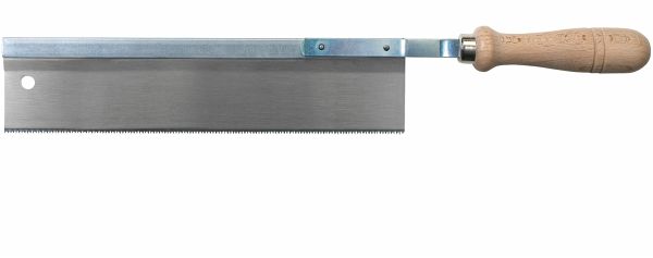 PEBARO 77/60KR - Säge für Holz, Feinsäge mit Buchenholzheft für Holz, 60 mm, gekröpft