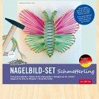 PEBARO NB1-SET - Nagelbild-Set Schmettling, Fadenbild 20x20cm, String Art Bastelset inkl. Garn, Hammer und Nägel PEBARO NB1-SET - Nagelbild-Set Schmettling, Fadenbild 20x20cm, String Art Bastelset inkl. Garn, Hammer und Nägel