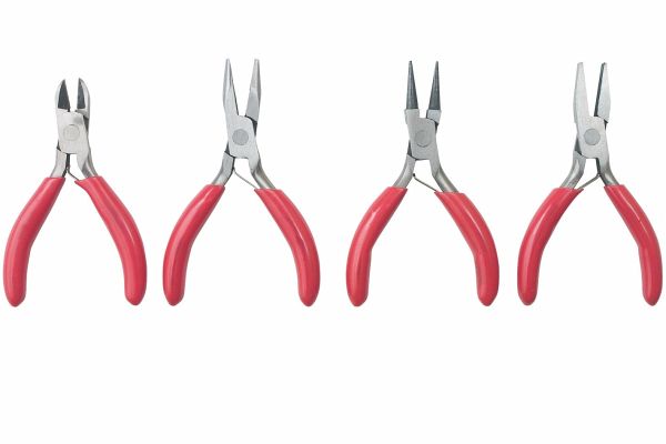 PEBARO 246 - Mikro-Zangenset mit Feder, 4er Set, Bastelzangen PEBARO 246 - Mikro-Zangenset mit Feder, 4er Set, Bastelzangen
