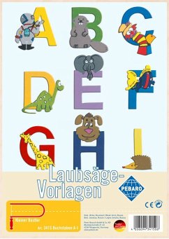 Cover PEBARO 341S - Laubsägevorlage Buchstaben A - I, 1 Platte, Größe DIN A4
