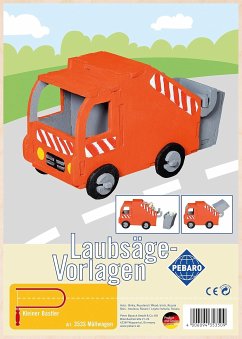 Cover PEBARO 353S - Laubsägevorlage Müllwagen, 1 Platte, Größe DIN A4