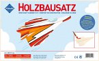 PEBARO 851/9 - Holzbausatz Jet, 3 Teile, Holzkunstruktion zum Zusammenstecken