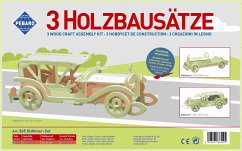 Cover PEBARO 865 - Holzbausatz Oldtimer-Set, Oldtimer I, Oldtimer II, Oldtimer III, 3 Holzkonstruktionen zum Zusammenstecken