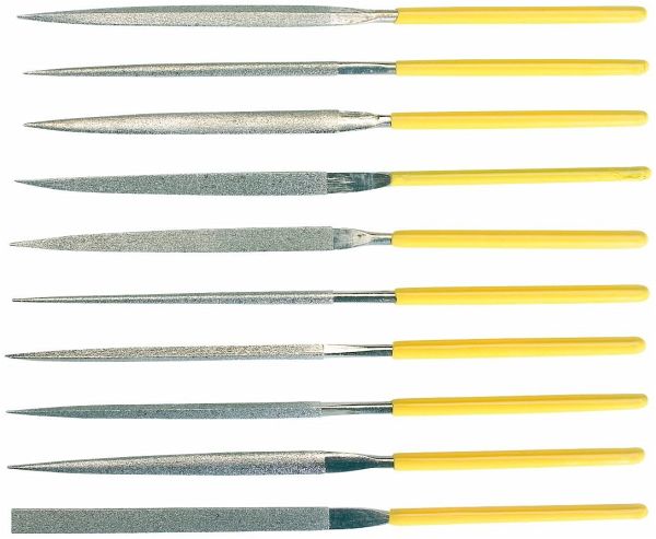 PEBARO DIA10 - Feilenset mit Diamantbeschichtung, für harte Materialien, 10-teilig