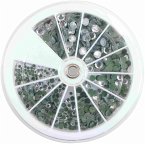 PEBARO 0259-11 - 1.728 Strass-Steine, kristall, 4 Größen, (für Pebaro-Strasskolben Piker P2-P5)