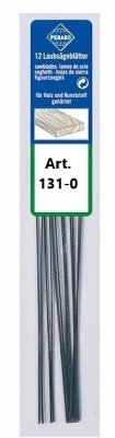 PEBARO 131-0 - Laubsägeblätter, für Holz und Kunstoff gehärtet, Stärke 0, extra fein, Extra Qualität, 12 Stück